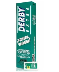 Derby Extra двусторонние лезвия для Т-образных бритв, 20 диспенсеров по 5 лезвий